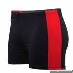 Square Leg Suit Swimsuit Men's Compression Quick Dry Rapid Swim Splice Square Leg Short Jammer Swimsuit Red B07NQ8RMKS